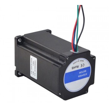 Nema 24 Stepper Motor Bipolar 2 Phase 1.8 Degree 3.5 Nm(495.74oz.in) 5.0A 60x60x97.8mm 4 Wires Keyway Shaft