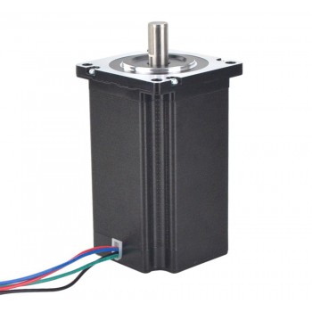 Nema 24 Stepper Motor Bipolar 2 Phase 1.8 Degree 3.5 Nm(495.74oz.in) 5.0A 60x60x97.8mm 4 Wires Keyway Shaft