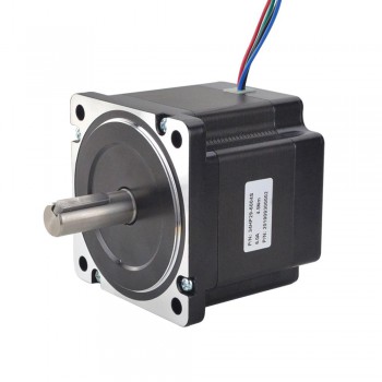 Nema 34 Stepper Motor Bipolar 1.8 Degree 4.5 Nm(637.38oz.in) 6.0A 2 Phase 4 Wires Keyway Shaft