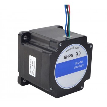 Nema 34 Stepper Motor Bipolar 1.8 Degree 4.5 Nm(637.38oz.in) 6.0A 2 Phase 4 Wires Keyway Shaft