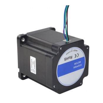 Nema 34 High Torque Stepper Motor Bipolar 1.8 Degree 7.2 Nm(1019.81oz.in) 6.0A 2 Phase 4 Wires Keyway Shaft 