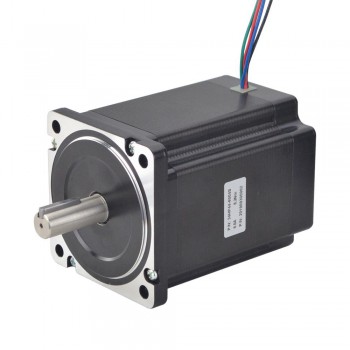 Nema 34 Stepper Motor High Torque Bipolar 1.8 Degree 8.2 Nm(1161.45oz.in) 6.0A 2 Phase 4 Wires Keyway Shaft