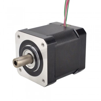 Nema 17 Hollow Shaft Stepper Motor Bipolar 1.8 Deg 0.36 Nm(42.49oz.in) 1.5A 42x42x47.75mm 4 Wires