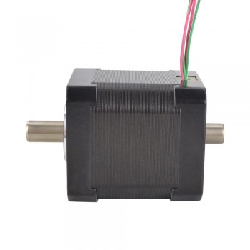Nema 17 Hollow Shaft Stepper Motor Bipolar 1.8 Deg 0.36 Nm(42.49oz.in) 1.5A 42x42x47.75mm 4 Wires