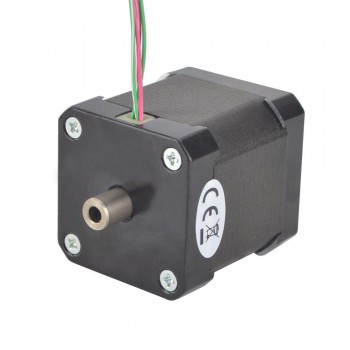Nema 17 Hollow Shaft Stepper Motor Bipolar 1.8 Deg 0.36 Nm(42.49oz.in) 1.5A 42x42x47.75mm 4 Wires