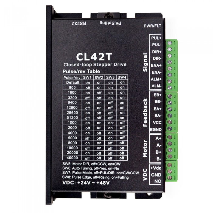 Closed Loop Stepper Driver 0-3.0A 24-48VDC for Nema 11, 14, 17 Stepper Motor