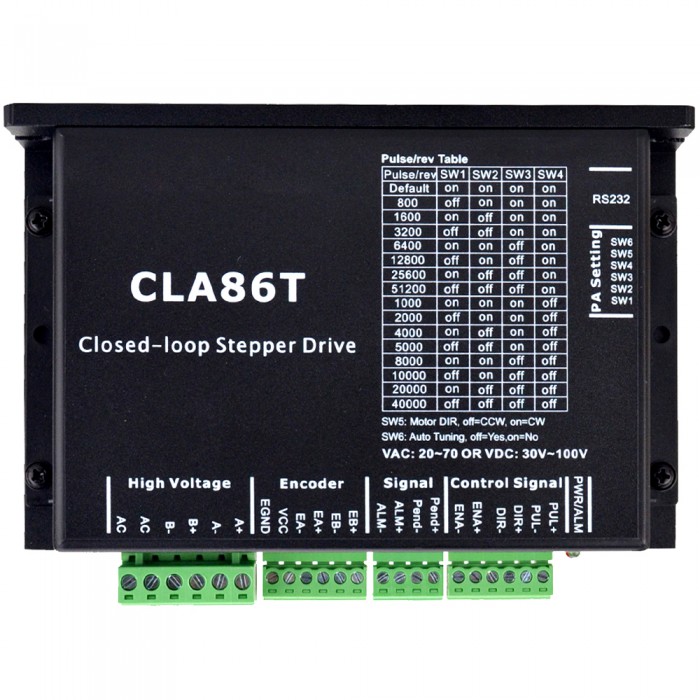 Closed Loop Stepper Driver 0-8.2A 30-100VDC/20-70VAC for Nema 34 Stepper Motor