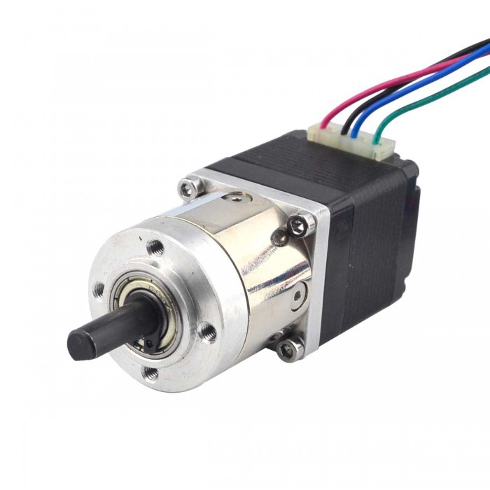 Nema 11 Geared Stepper Motor L=31mm 1.8 Deg 7Ncm 0.67A with Rear Shaft  & 5:1 Gearbox