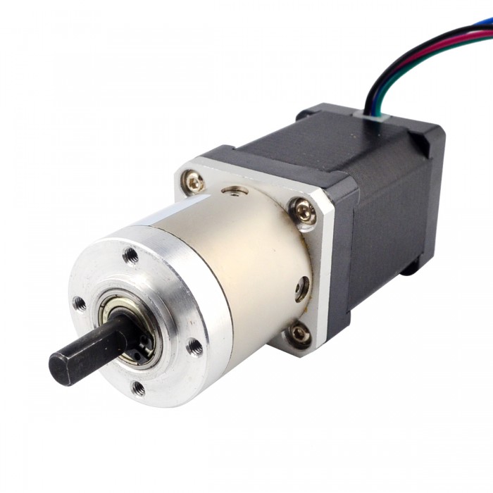 Nema 14 Geared Stepper Motor L=52mm 1.8 Deg 40Ncm 4.20V 1.5A with 14:1 Gearbox Dual Shaft