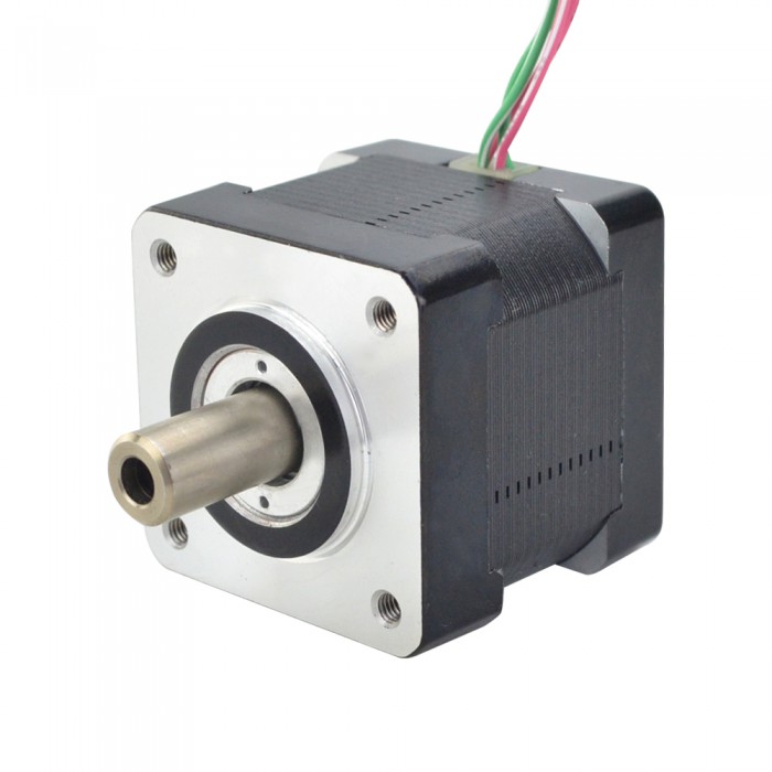 Hollow Dual  Shaft Nema 14 Stepper Motor Bipolar 1.8 Deg 16Ncm (22.66oz.in) 1.25A 4 Wires