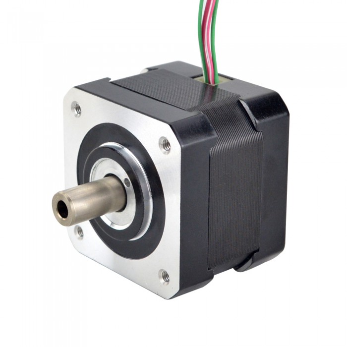 Hollow Shaft Nema 17 Stepper Motor Bipolar 1.8 Deg 0.25 Nm(35.41oz.in) 1.5A 42x42x33.8mm Dual Shaft