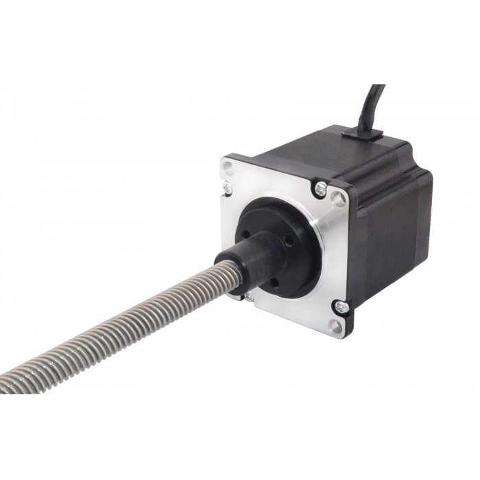 Nema 23 Economy External Linear Stepper Motor Actuator 1.8 Deg 1.3N.m 3A Lead Lead Revolution Screw 355mm 4 Wire