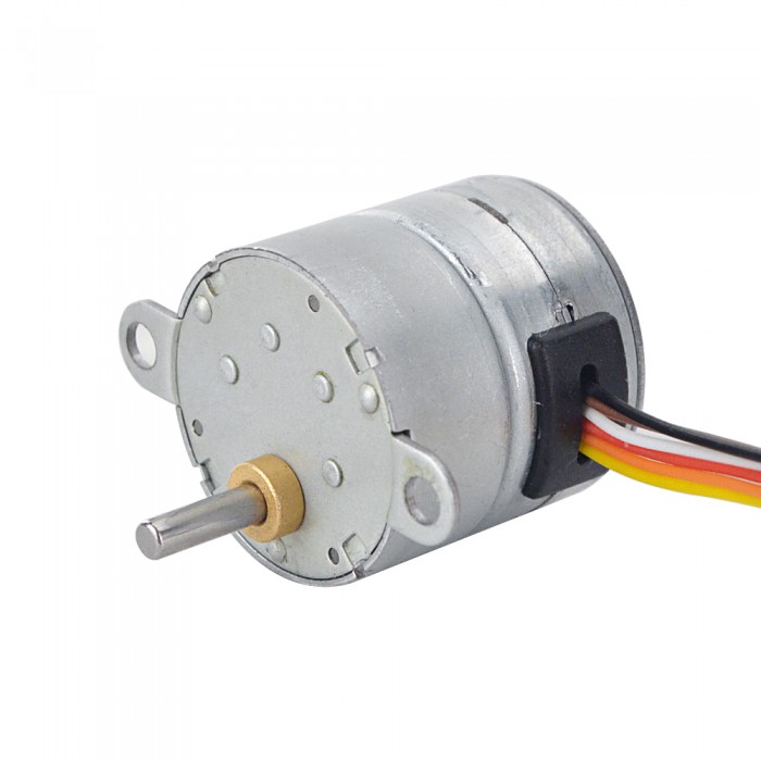 PM Geared Stepper Motor 4 Phase 0.25 Deg 39.2 Ncm 0.143A with 30:1 Spur gearbox Φ25x25.5mm