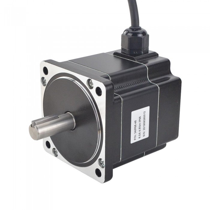Waterproof Nema 34 Stepper Motor 1.8 Deg 6.0A 4.5Nm P Series IP65 2 Phase Water Resistant Stepper Motor