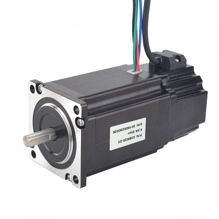 Nema 23 Stepper Motor P Series 1.8 Deg 2Nm/283.28oz.in 5.0A 2 Phase with Electromagnetic Brake