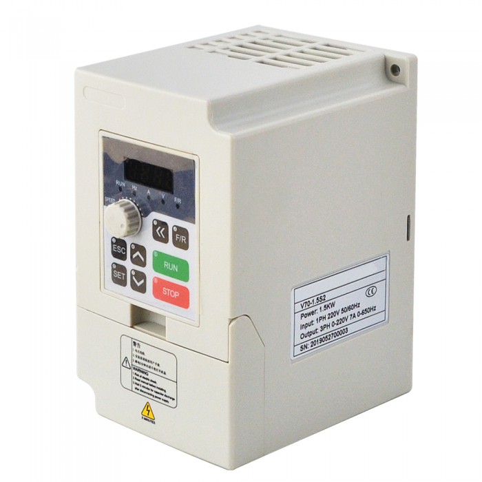CNC VFD Variable Frequency Drive Motor Inverter for Spindle Motor Speed Control 1.5KW 2HP 7A 220V