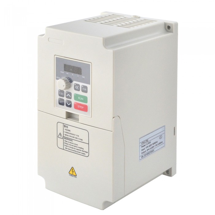 VFD Variable Frequency Drive 3.7KW 5HP 17A 220V Frequency Inverter for CNC Spindle Motor Speed Control 