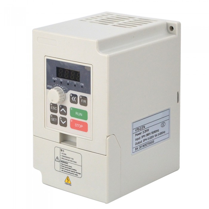 VFD Variable Frequency Drive 2.2KW 3HP 5A 380V Frequency Inverter for CNC Spindle Motor Speed Control