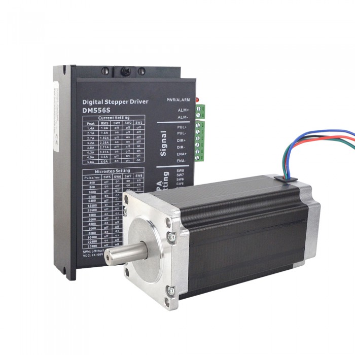 1 Axis Stepper CNC Kit 3Nm (425oz.in) Nema 23 Stepper Motor & Digital Stepper Driver