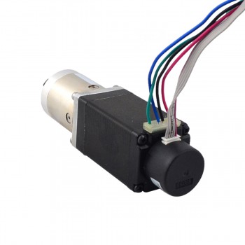 Nema 11 Closed-loop Geared Stepper L=51mm 1.8 Deg 0.14Nm 0.67A 8.04V with14:1 Planetary Gearbox & Encoder 300CPR