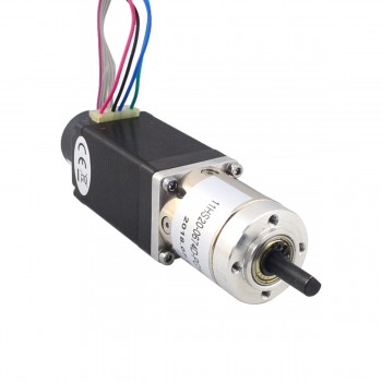 Nema 11 Closed-loop Geared Stepper L=51mm 1.8 Deg 0.14Nm 0.67A 8.04V with14:1 Planetary Gearbox & Encoder 300CPR