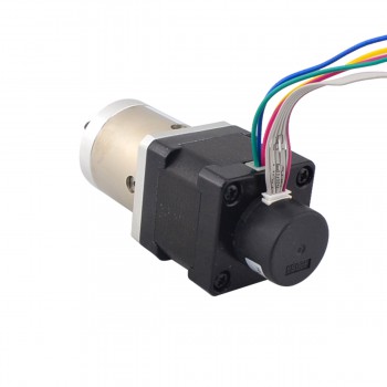 Nema 14 Closed-loop Geared Stepper Bipolar L=34mm 1.8 Deg 0.14Nm 1A 3.20V with 19:1 Encoder 300CPR