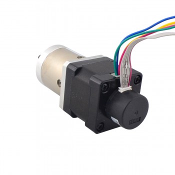 Nema 14 Closed-loop Geared Stepper Bipolar L=34mm 1.8 Deg 0.14Nm 1A 3.20V  with 19:1 Encoder 300CPR