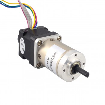 Nema 14 Closed-loop Geared Stepper Bipolar L=34mm 1.8 Deg 0.14Nm 1A 3.20V with 51:1 Encoder 300CPR