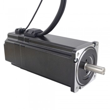 Nema 34 Closed Loop Stepper Motor P Series 1.8 Deg 12Nm 6.0A 2 Phase with Electromagnetic Brake & Encoder