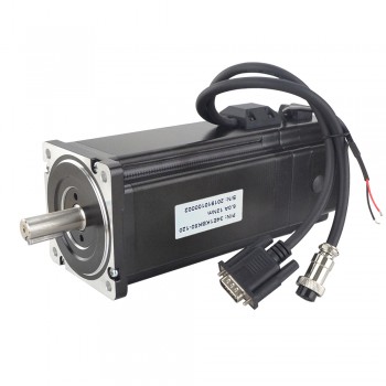 Nema 34 Closed Loop Stepper Motor P Series 1.8 Deg 12Nm 6.0A 2 Phase with Electromagnetic Brake & Encoder