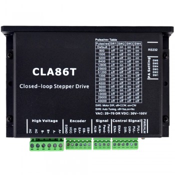 Closed Loop Stepper Driver 0-8.2A 30-100VDC/20-70VAC for Nema 34 Stepper Motor