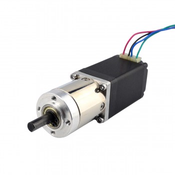 Nema 11 Geared Stepper Motor L=51mm 1.8 Deg 14Ncm 0.67A 8.04V with 14:1 Gearbox D-Cut