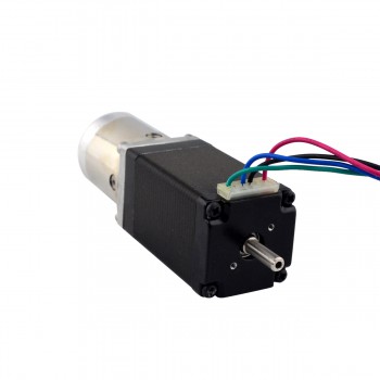 Nema 11 Geared Stepper Motor L=51mm 1.8 Deg 14Ncm 0.67A 8.04V with 14:1 Gearbox D-Cut