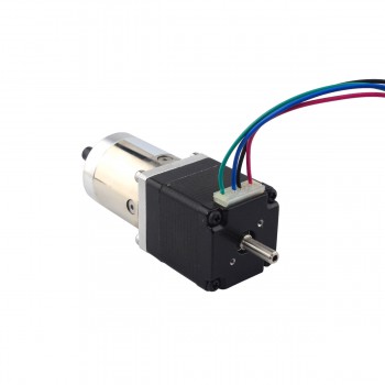 Nema 11 Gearbox Stepper Motor Bipolar L=31mm 1.8 Deg 7Ncm 0.67A with 27:1 Gearbox Dual Shaft