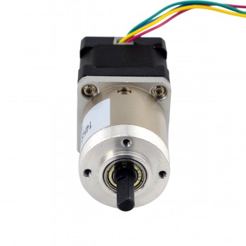 Nema 14 Step Motor Bipolar L=34mm 1.8 Deg 1A 3.20V with Rear Shaft & 19:1 Gearbox Dual Shaft