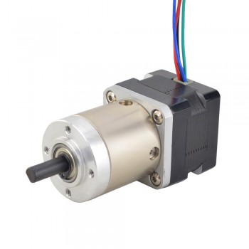 Dual Shaft Nema 14 Gear Stepper Motor Bipolar L=28mm with Gear Ratio 19:1 Planetary Gearbox 9.5mm Rear Shaft Length