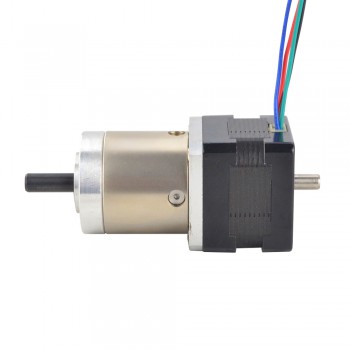 Dual Shaft Nema 14 Gear Stepper Motor Bipolar L=28mm with Gear Ratio 19:1 Planetary Gearbox 9.5mm Rear Shaft Length