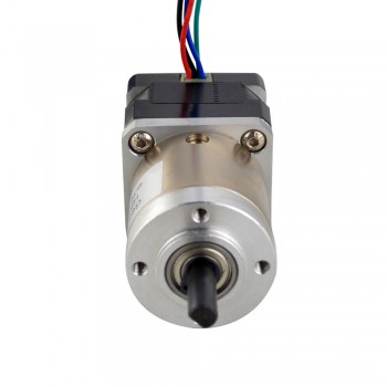 Dual Shaft Nema 14 Gear Stepper Motor Bipolar L=28mm with Gear Ratio 19:1 Planetary Gearbox 9.5mm Rear Shaft Length