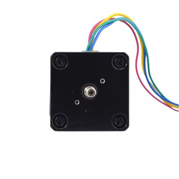 Nema 14 Geared Stepper Motor Bipolar L=34mm 1.8 Deg 14Ncm 3.20V 1A with 51:1 Gearbox D-Cut Dual Shaft