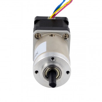 Nema 14 Geared Stepper Motor Bipolar L=34mm 1.8 Deg 14Ncm 3.20V 1A with 51:1 Gearbox D-Cut Dual Shaft