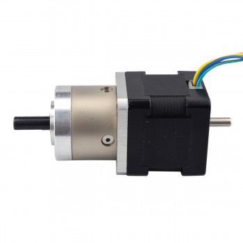 Nema 14 Geared Stepper Motor Bipolar L=34mm 1.8 Deg 14Ncm 1A 3.20V with 5:1 Gearbox Dual D-Cut Shaft