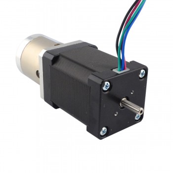 Nema 14 Geared Stepper Motor L=52mm 1.8 Deg 40Ncm 4.20V 1.5A with 14:1 Gearbox Dual Shaft