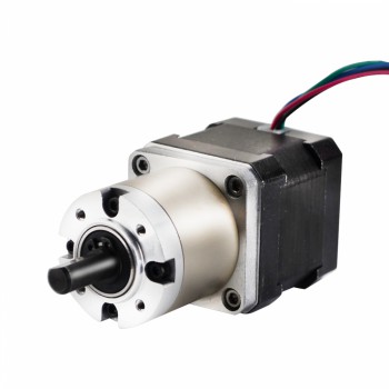 Nema 17 Geared Stepper Motor Bipolar L=39mm 1.8 Deg 0.094 Deg 12V 0.4A with 19:1 Planetary Gearbox