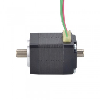 Nema 8 Hollow Shaft Stepper Motor Bipolar 1.8 Degree 1.5Ncm (2.12oz.in) 0.49A 20x20x27mm Dual Shaft 