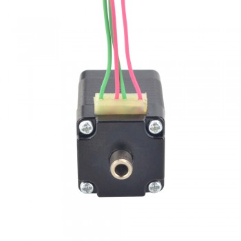 Nema 8 Hollow Shaft Stepper Motor Bipolar 1.8 Degree 1.5Ncm (2.12oz.in) 0.49A 20x20x27mm Dual Shaft 
