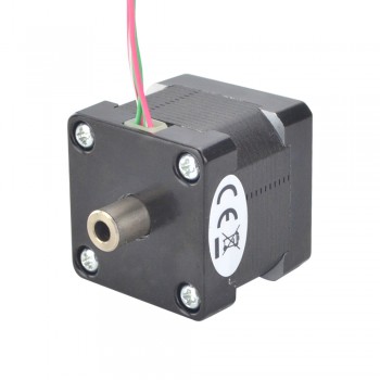 Hollow Dual  Shaft Nema 14 Stepper Motor Bipolar 1.8 Deg 16Ncm (22.66oz.in) 1.25A 4 Wires