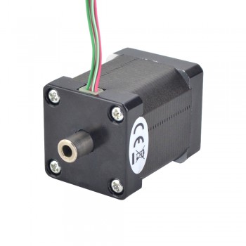 Hollow Shaft Nema 14 Stepper Motor Bipolar 1.8 Deg 33Ncm (46.74oz.in) 2.0A 35x35x48mm 4 Wires