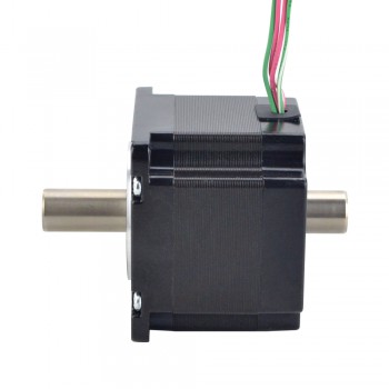 Nema 23 Hollow Shaft Stepper Motor Bipolar 1.8 Deg 0.78 Nm(110.5oz.in) 2.0A Dual Shaft 