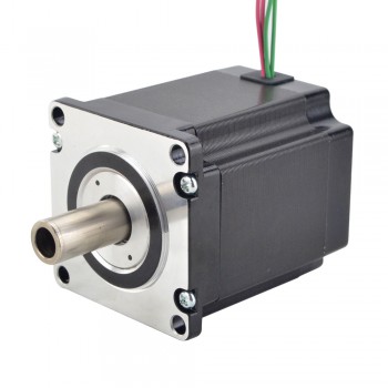 Hollow Shaft Nema 23 Stepper Motor Bipolar 1.8 Deg 1.45 Nm(205.38oz.in) 2.0A  Dual Shaft  4 Wires