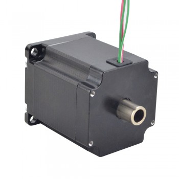 Hollow Shaft Nema 23 Stepper Motor Bipolar 1.8 Deg 1.45 Nm(205.38oz.in) 2.0A  Dual Shaft  4 Wires